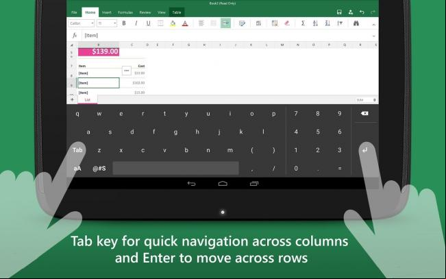 excel teclado