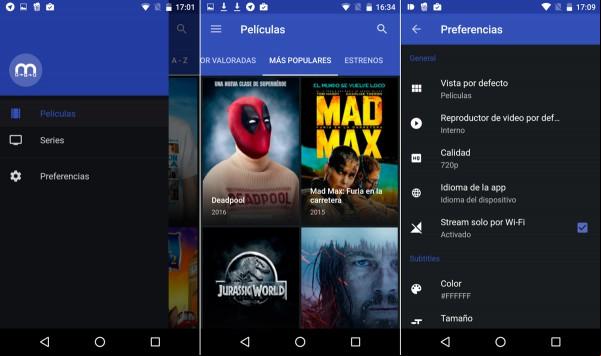 Capturas de pantalla de Pelismagnet