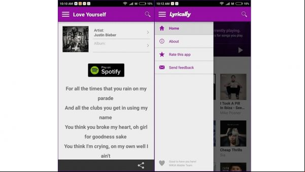 1lyrics te muestra las letras de tus canciones en cualquier app de música