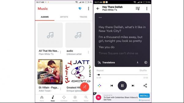 1lyrics te muestra las letras de tus canciones en cualquier app de música