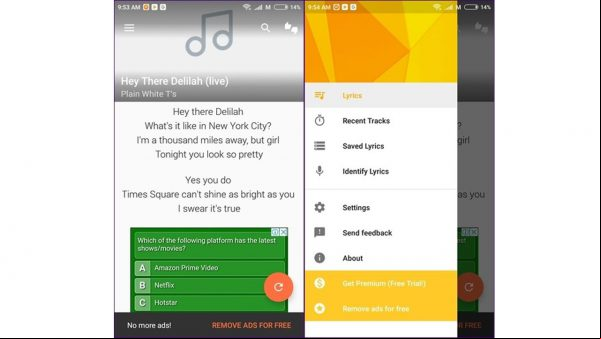1lyrics te muestra las letras de tus canciones en cualquier app de música