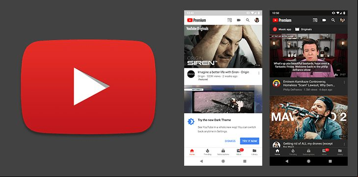 Tema Oscuro de YouTube para Android se está expandiendo