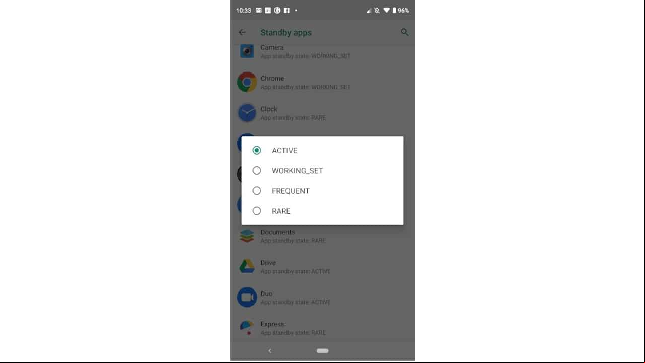 Cómo usar Android Pie con aplicaciones Standby