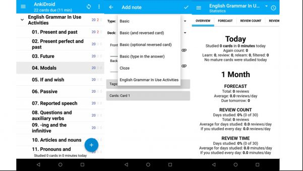 Anki es una aplicación excelente para que recordar cualquier cosa sea fácil. Descargue las aplicaciones Anki para cada dispositivo que use e inicie sesión en su cuenta AnkiWeb. Haga clic en el botón Importar archivo para importar su propio conjunto de palabras. También puede elegir entre la vasta biblioteca de tarjetas compartidas de tarjetas flash. Para empezar, Vocabulary.com de Anki y 4000 palabras esenciales en inglés son populares. AnkiDroid es una aplicación complementaria de Android para Anki. Pulse el botón más azul para crear nuevas flashcards. La lista de mazos es la pantalla que verá cuando inicie la aplicación. Muestra una lista de sus cubiertas, que contienen todas sus flashcards. Para trabajar en las cartas de una baraja, toque el botón de Estudio para cambiar al modo de estudio. A medida que aprenda y revise el material, la aplicación sincronizará su progreso con el escritorio. Una vez que esté familiarizado con las flashcards de Anki, intente crear su lista de vocabulario personalizado. El sistema de revisión de las flashcards de Anki es superior a otros métodos de aprendizaje. Anki ite tanto técnicas de recuperación activa como de repetición espaciada para garantizar que todo lo que esté aprendiendo vaya a su memoria a largo plazo. Descargar: AnkiDroid Flashcards para Android (gratis) | AnkiMobile Flashcards para iOS ($ 25) El secreto del aprendizaje de idiomas Hay muchas ventajas para aprender un nuevo idioma. Expande sus opciones profesionales, mejora su percepción y fortalece su desarrollo académico integral. Con tantas aplicaciones fáciles de usar, no hay razón para omitir el vocabulario y el aprendizaje del idioma inglés. Sin embargo, no hay reglas estrictas para aprender un nuevo idioma. Cuanto más te rodees del idioma que estás aprendiendo, más te mantendrás. Si esto te interesa, entonces lee estas técnicas para aprender un nuevo idioma.