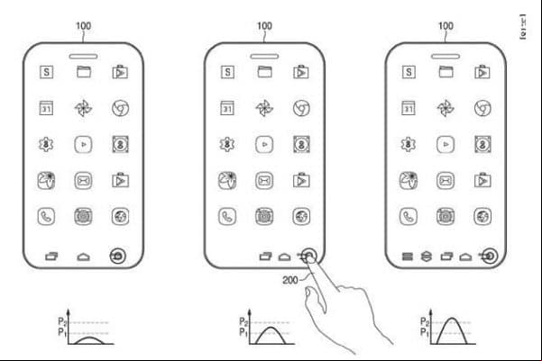 Filtrado patente que muestra un Samsung con una pantalla infinita