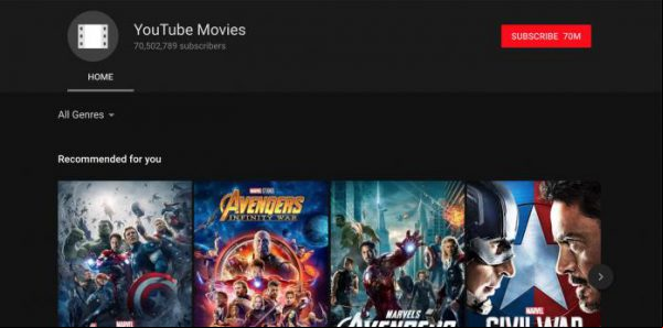 YouTube ahora ofrece películas de Hollywood gratuitas y con publicidad