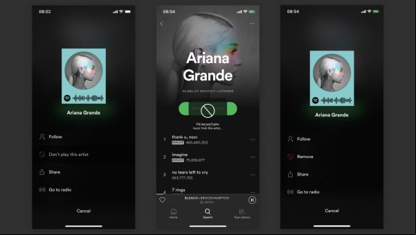 Nueva función de Spotify permite bloquear artistas ¡Por fin!