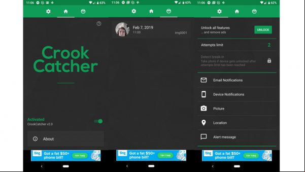 3 apps para atrapar a los fisgones que intentan desbloquear tu teléfono