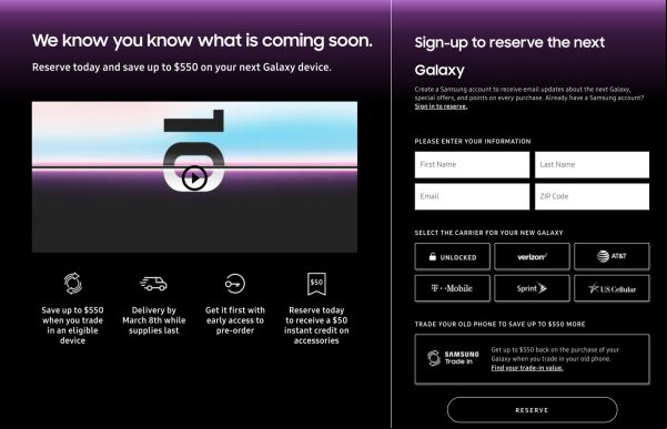 Ya puedes reservar el Galaxy S10 en el sitio web de Samsung