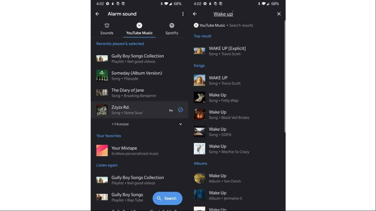 Google Clock ahora agrega soporte para Pandora y YouTube Music