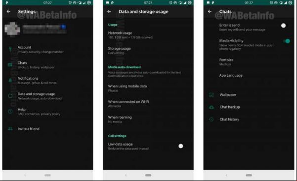 Modo oscuro de WhatsApp se deja ver en la versión para Android