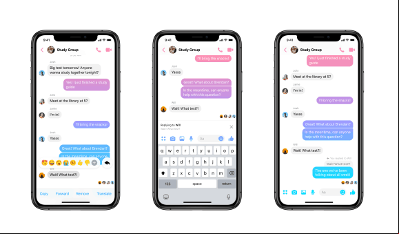 Facebook agrega respuestas citadas a las conversaciones de Messenger