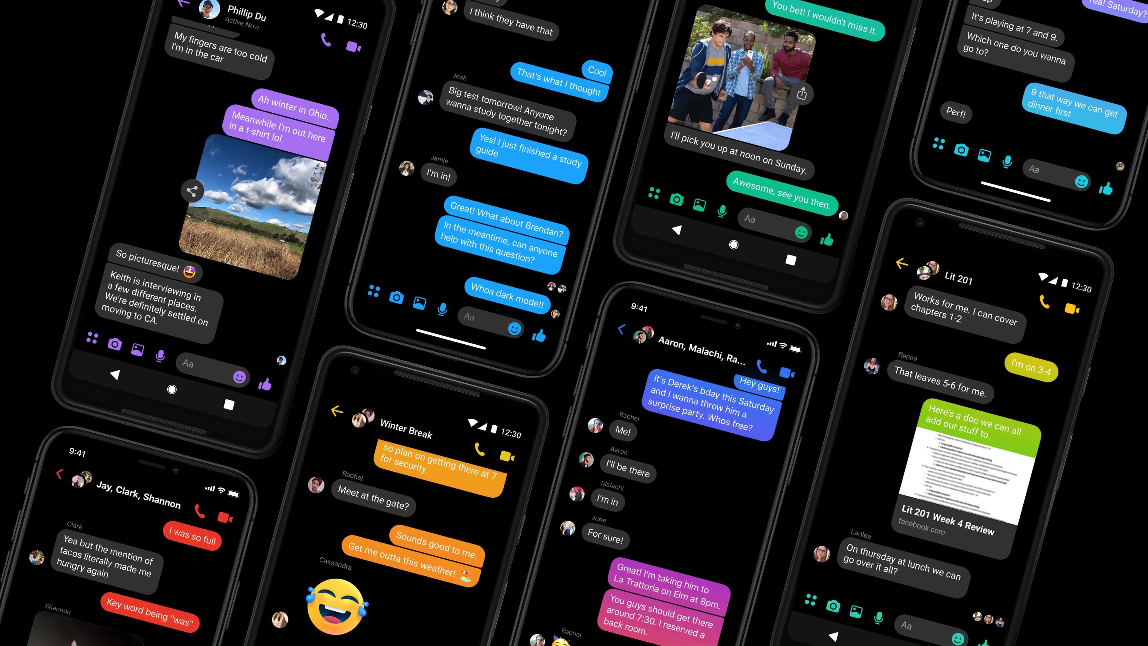 Messenger es la primera app de Facebook con Modo Oscuro