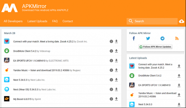 Los 5 mejores sitios para descargas seguras de archivos Android APK