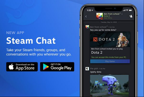 Valve lanza una aplicación de chat de Steam para móviles