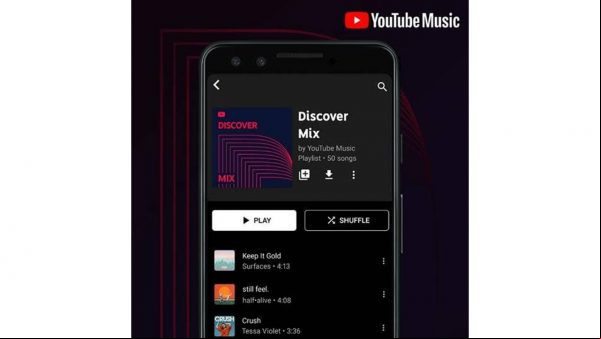 YouTube Music app agrega tres nuevas listas de reproducción personalizadas