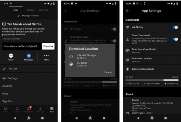 Ahorra espacio en Android moviendo contenido de Netflix a una tarjeta SD