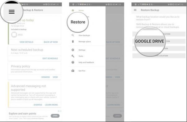 Cómo hacer una copia de seguridad y restaurar mensajes de texto en Android