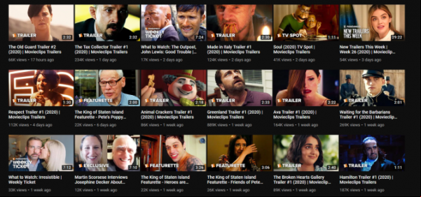 Descargar trailers de películas gratis a través de YouTube es otra magnífica idea para enterarte de las mejores películas del momentos y de las que están por estrenar.