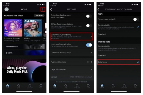 Cómo reducir el uso de datos móviles al transmitir música