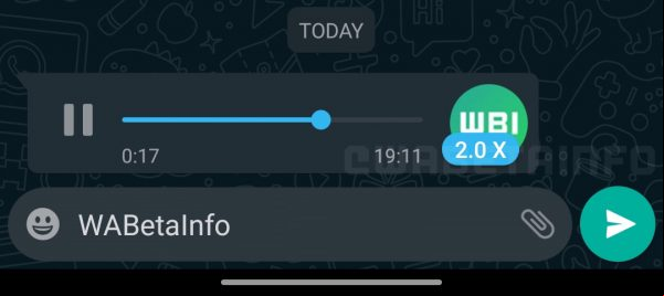 velocidad reproducción mensajes voz WhatsApp. Aplicaciones Android