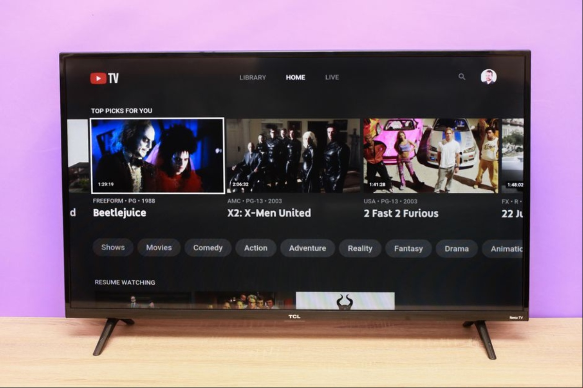 YouTube TV vídeos 4K